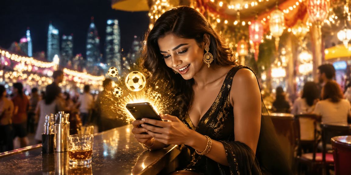 People enjoying sports betting in India night market